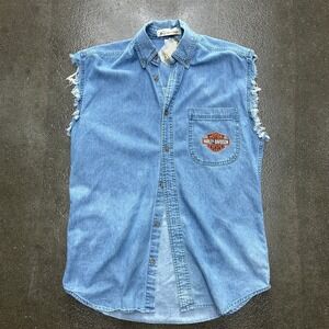Vintage Harley Davidson Button Up